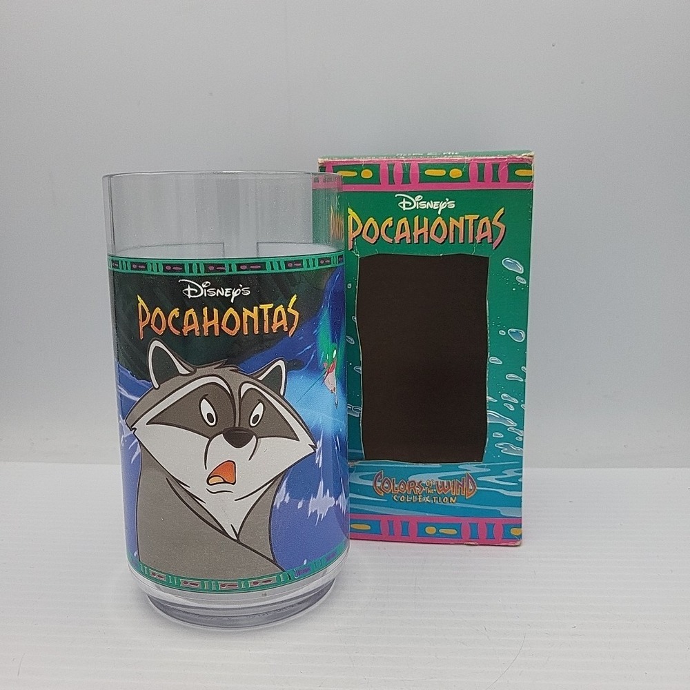 Disney's Pocahontas Burger King Cup Glass Collection Walt Disney W Box